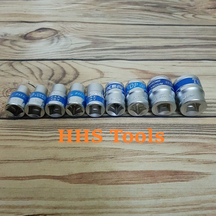 Đẩu khẩu lục giác 1/2 ngắn, tuýp ngắn cỡ 8-32mm