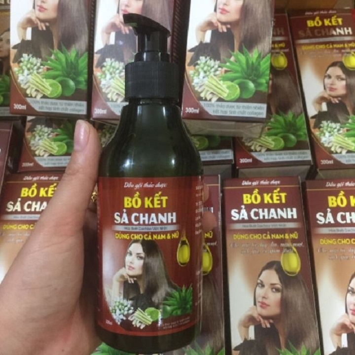 Dầu gội thảo dược bồ kết sả chanh (Chai 300ml)