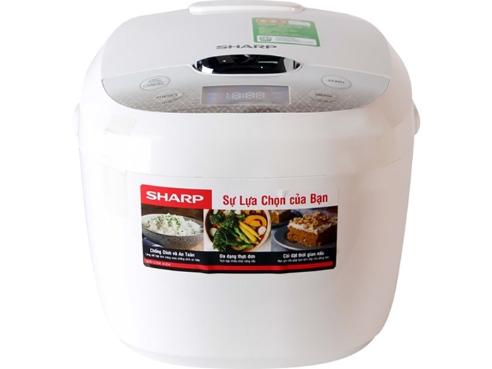 Nồi Cơm Điện Tử Sharp ks-com186EV,dung tích1,8l,Nồi Cơm Điện Tử Sharp,nồi cơm điện,nồi cơm điện đa năng,nồi cơm thiết kế tay cầm cách nhiệt,chức năng hen giờ,giữ ấm12h,lòng nồi chống dích,hàng cao cấp,BH 12 THÁNG.