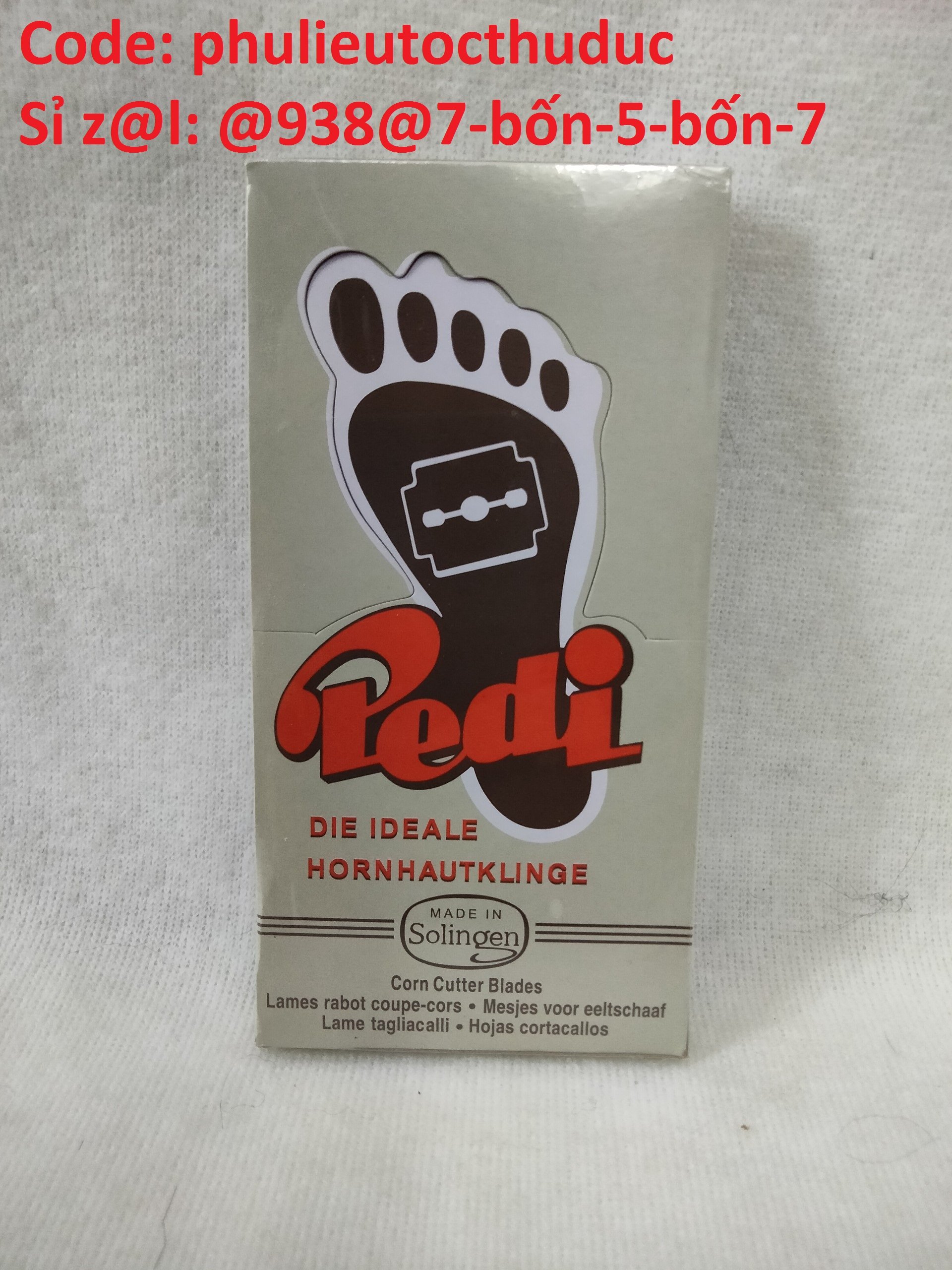 Hộp lưỡi lam bào gót chân Pedi 100 lưỡi