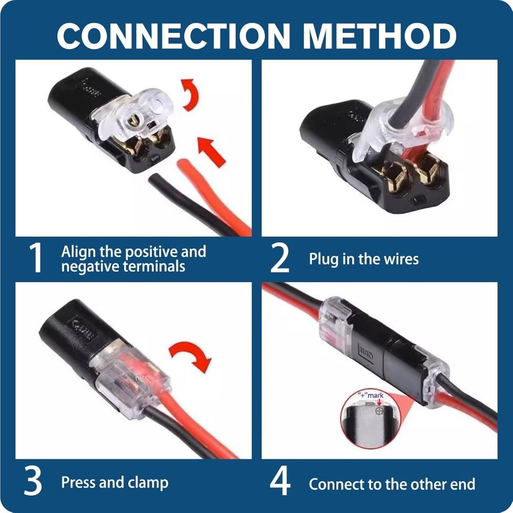 Universal Double Wire Quick Connector Waterproof 2 Pin Way Plug Wire ...