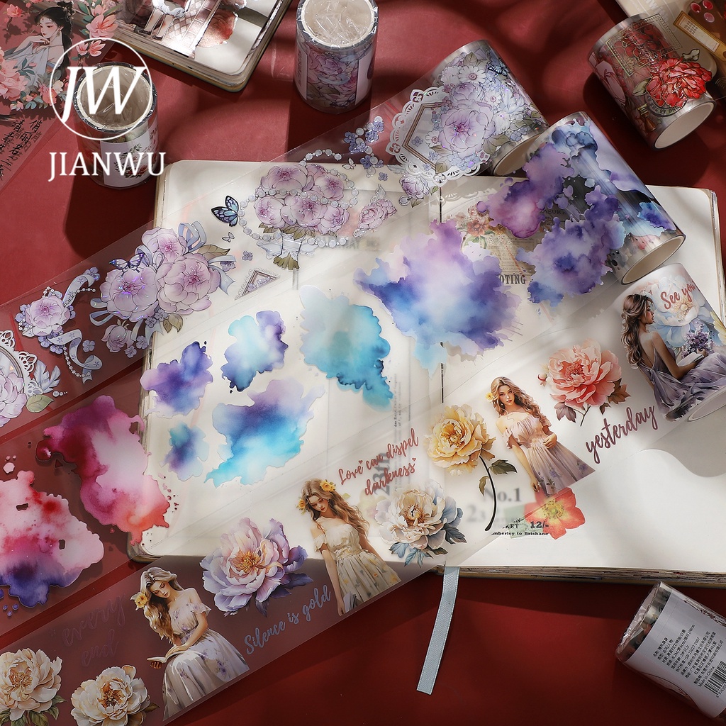 JIANWU 50Sheets Alice's Illusion Series Vintage Flower Fantasy Decor  Material Paper Creative DIY Junk Journal Collage Stationery - JianWu  Official Store