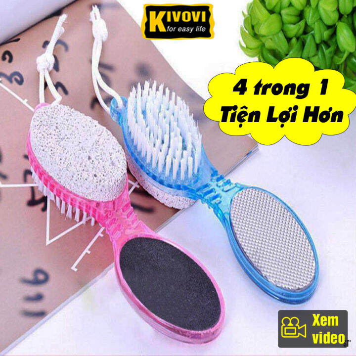 Stone sponge scrub with straps-tools grinding heel 3 in 1 multi-purpose-stone sponge scrub Oval has straps, stone exfoliating, states rub foot skin, stone grinding heel, planing heel-kivovi