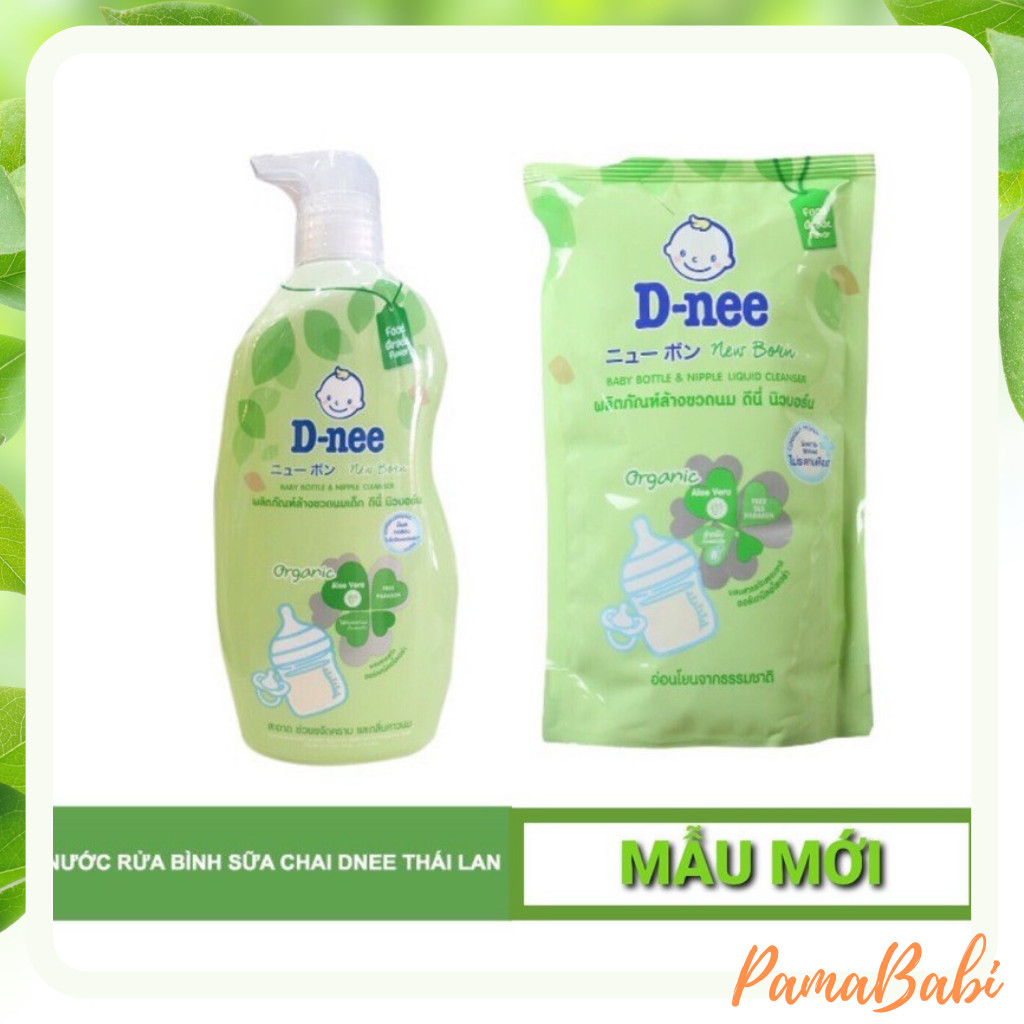 CHAI NƯỚC RỬA BÌNH SỮA VÀ RAU CỦ DNEE DẠNG CHAI ( 600ML XANH LÁ)