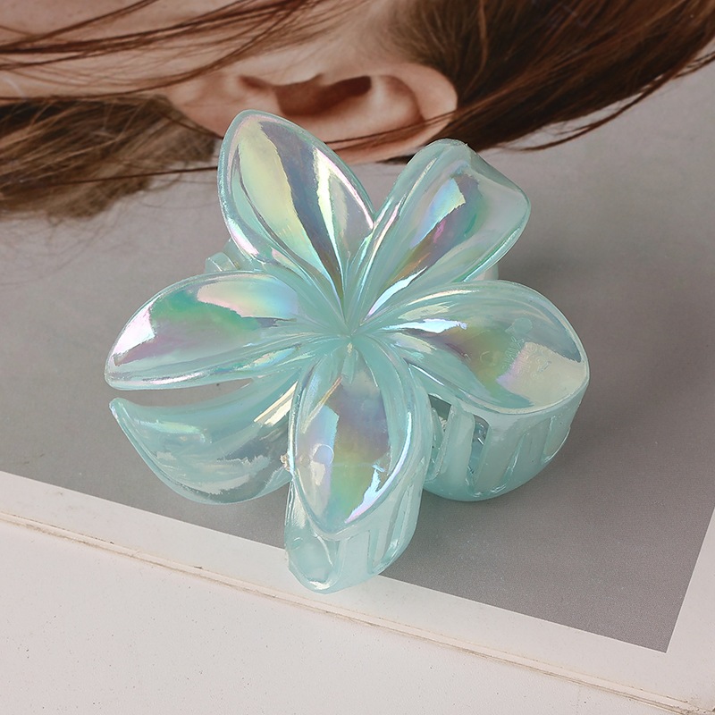 Kẹp Tóc Hoa Sứ Phiên Bản Màu Hologram Cao Cấp
