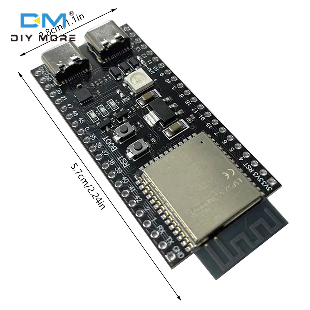 diymore ESP32 ESP32-S3 WiFi Bluetooth Internet of Things Dual Type-C Development Board Core Board ESP32-S3-DevKit C N8R2