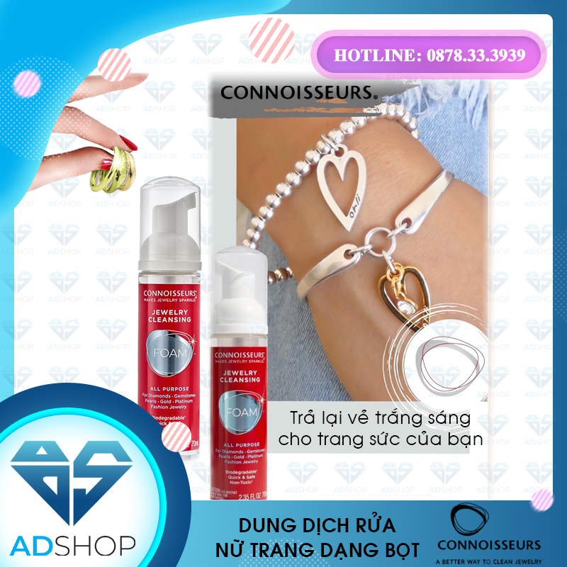 [Chính Hãng] Dung dịch rửa nữ trang dạng bọt Connoisseurs