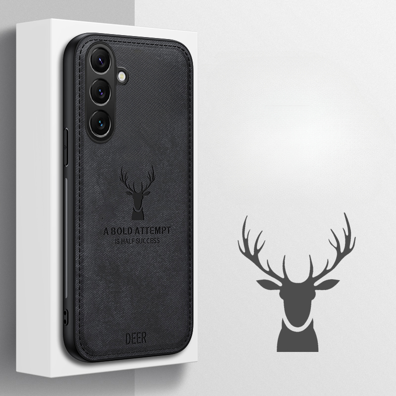 For Galaxy A16 Case Slim Hybrid Matte Deer Elk Design Cloth For Samsung Galaxy A16 Back cover Phone Cases. 