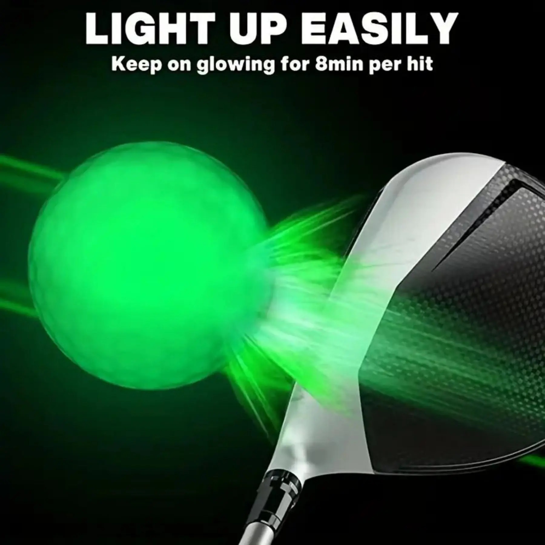 Phát sáng trong bóng tối Bóng chơi golf ánh sáng lên dẫn bóng chơi golf đêm Golf Bộ quà tặng cho nam giới trẻ em phụ nữ