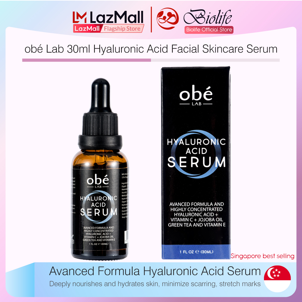 Obe Lab Hyaluronic Acid Serum with Vitamin C, Vitamin E, Jojoba Oil and