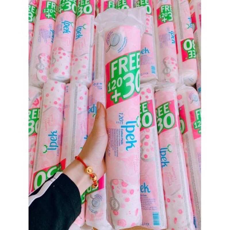 Bông tẩy trang Ipek 100 miếng+30 miếng free