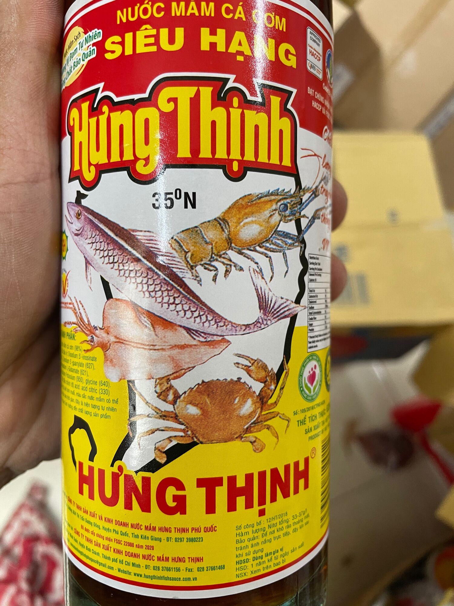 NƯỚC MẮM HƯNG THỊNH 35 ĐỘ ĐẠM 620ML