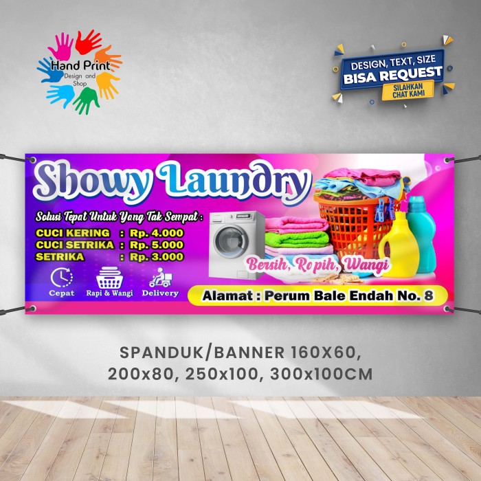 Spanduk Banner Laundry Cuci Pakaian B 300x100 Cm Lazada Indonesia