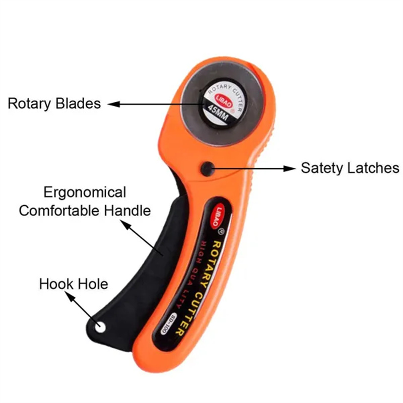 【Fast-selling】 45mm Cloth Rotary Cutter Patchwork Roller Wheel Paper Craft Rotary Cutter For Fabrics.