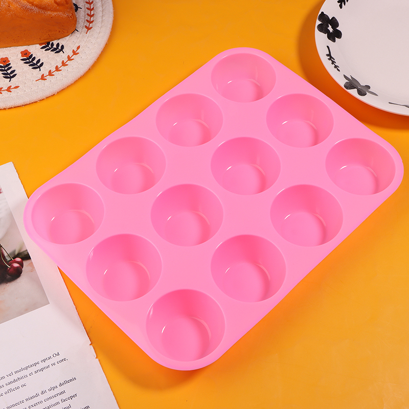 Stampo Per Muffin E Cupcake In Silicone Da 12 Celle – Antiaderente, FDA, Lavabile In Lavastoviglie + 21 Ricette