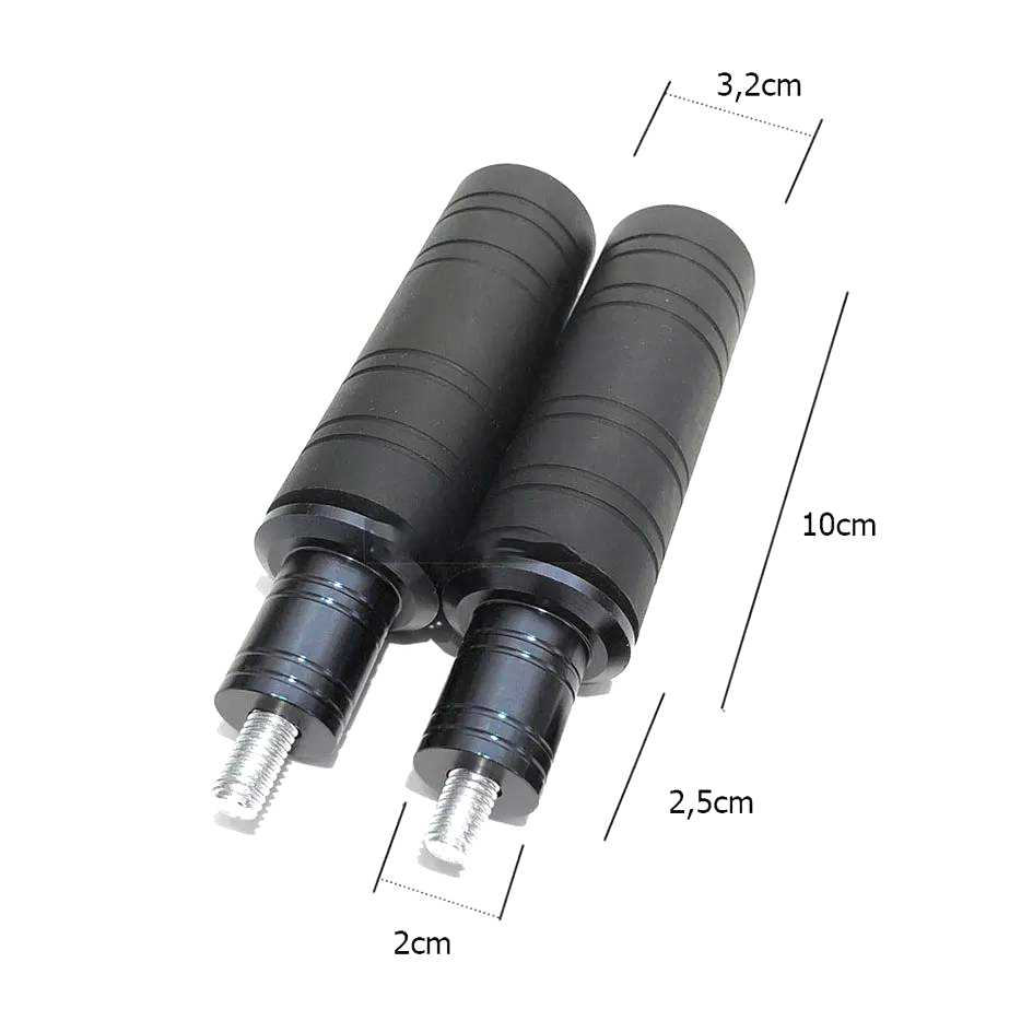 Gù Chống Đổ ABS Gắn Xe Máy [ 1 cặp Đen ]