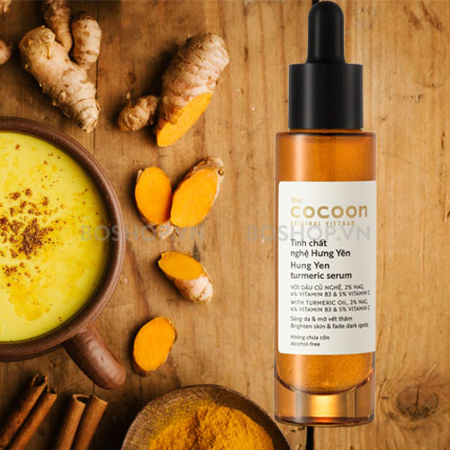 Tinh chất nghệ Hưng Yên Cocoon Làm sáng da mờ thâm 30ml ( Full - Chiết )
