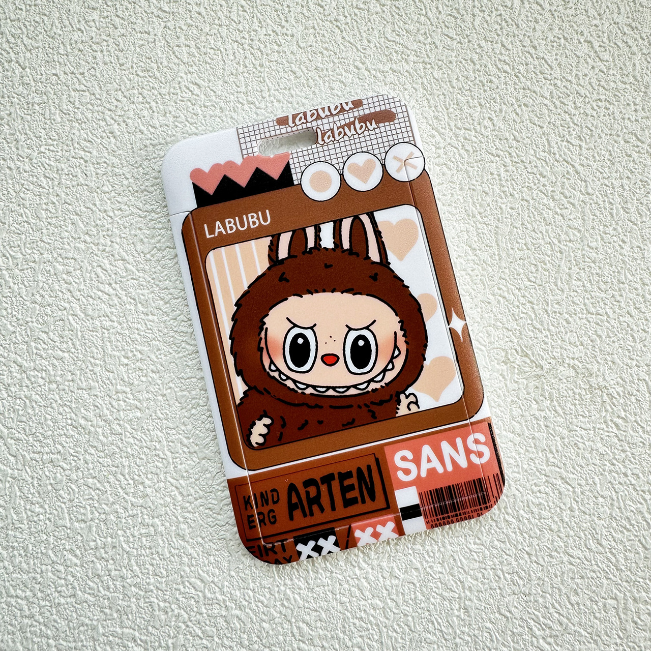 EB Cartoon Labubu Card Holder Card Cover ID Name Tag Without Lanyard. 