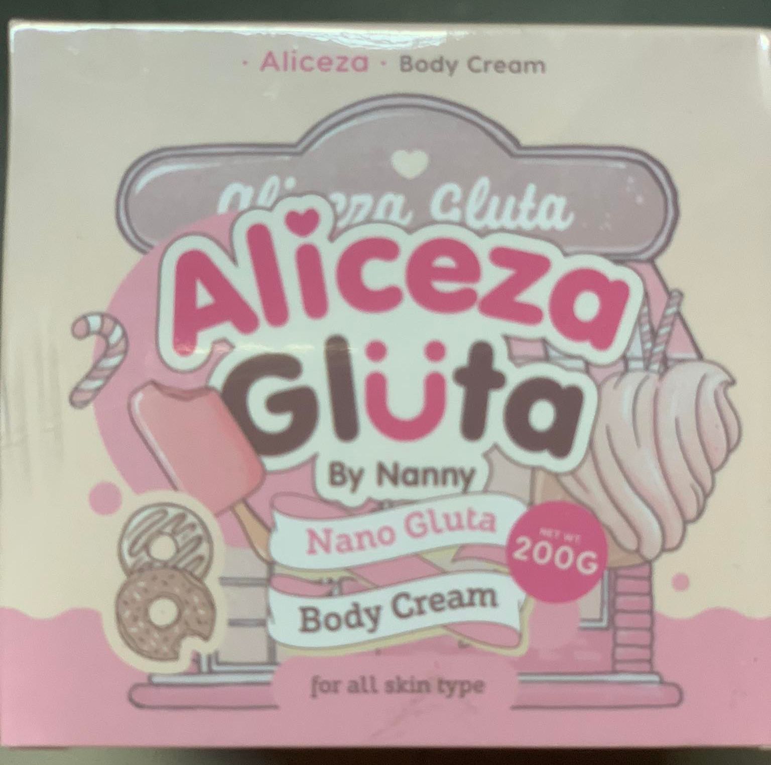 Aliceza Gluta นาโน กลูต้า บอดี้ครีม Nano Gluta Body Cream By Nanny 200 ...
