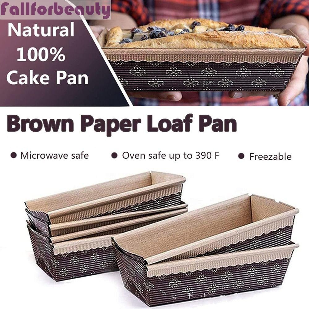 FALLFORBEAUTY Paper Loaf Pans 25Pcs Bakery Rectangle Kraft Cake Liner