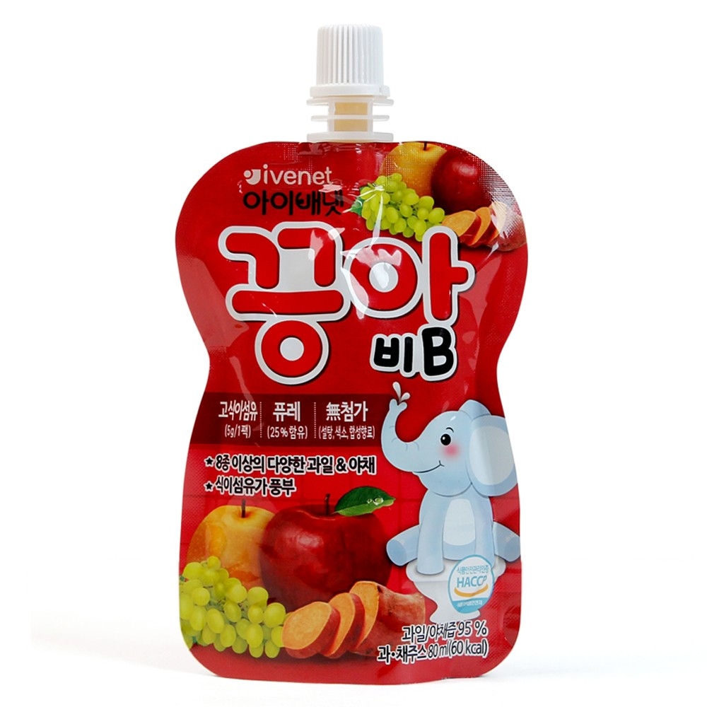NƯỚC ÉP HOA QUẢ IVENET PUREE B (TÁO, LÊ, NHO, KHOAI LANG) 80ml