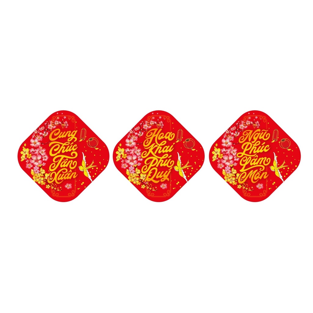 Tem dán mèo may mắn & cung chúc tân xuân