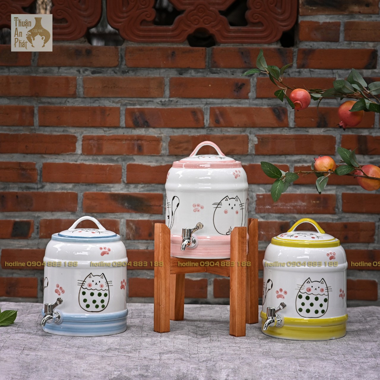 Bình đựng nước 9 lít gốm sứ Bát Tràng
