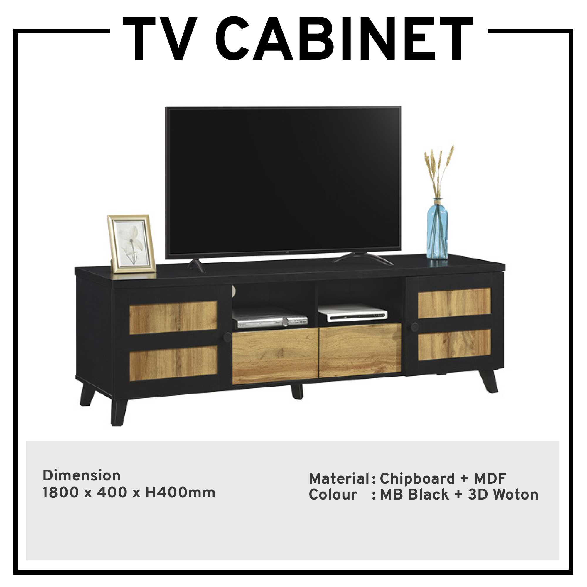 TV TV Console Living Hall Media Storage TV Rack 180CM TV Stand Lazada