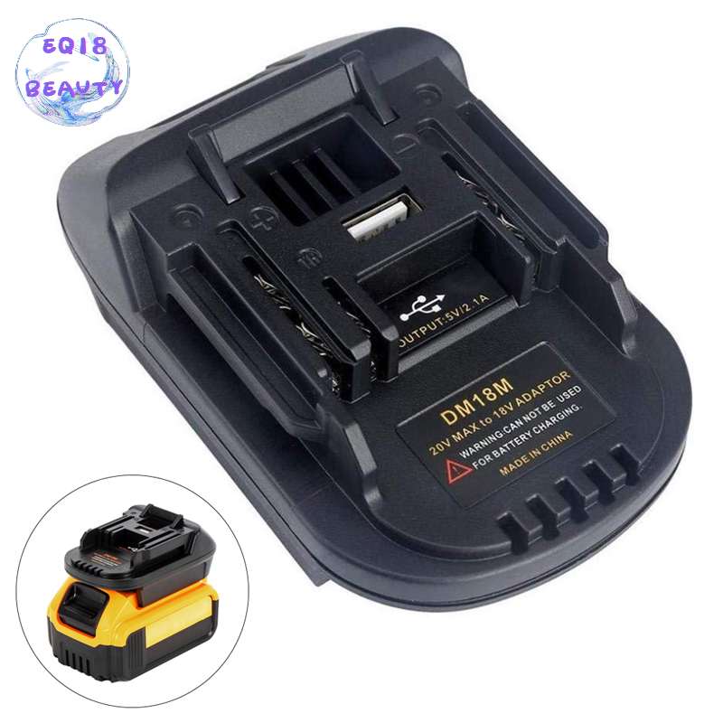 🔥eq18 bộ chuyển đổi pin usb cho 20v dewalt dcb200 milwaukee m18 chuyển đổi sang makita 18v