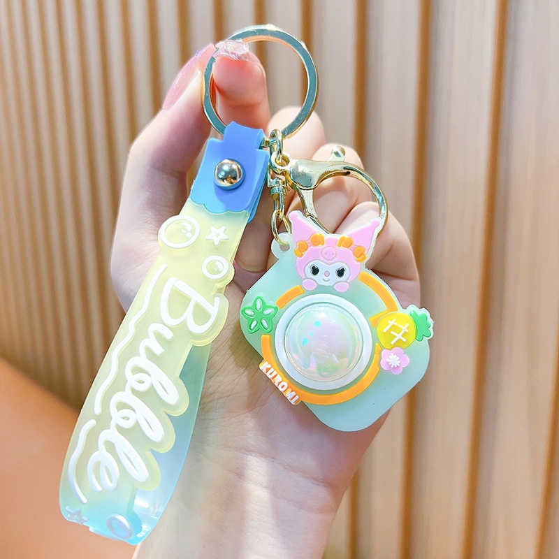 Móc khoá máy ảnh có đèn nháy con vật cute