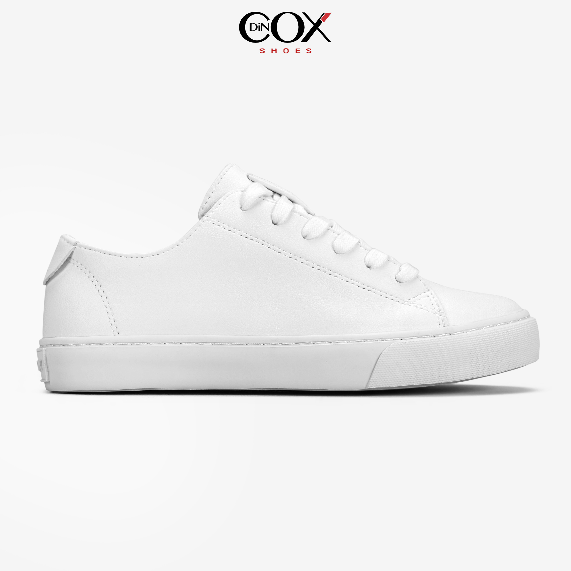 Giày Sneaker Da Unisex Dincox D34 White Unisex Sang Trọng Đơn Giản thumbnail