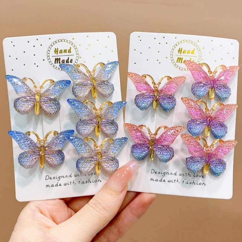Set 5 Kẹp Tóc Hình Bướm Xinh Xắn Dành Cho Nữ