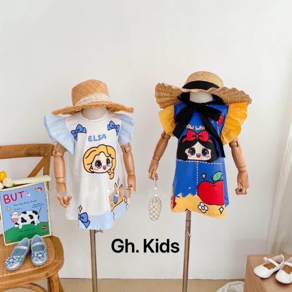 [SIZE NHÍ+ĐẠI] ĐẦM BÉ GÁI E.L.S.A IN HÌNH DỄ THƯƠNG