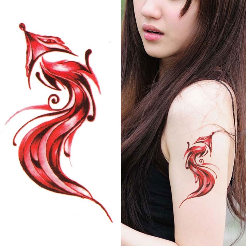 One Time Red Little Fox Tattoo Sticker waterproof long-lasting sexy simulation tattoo sticker