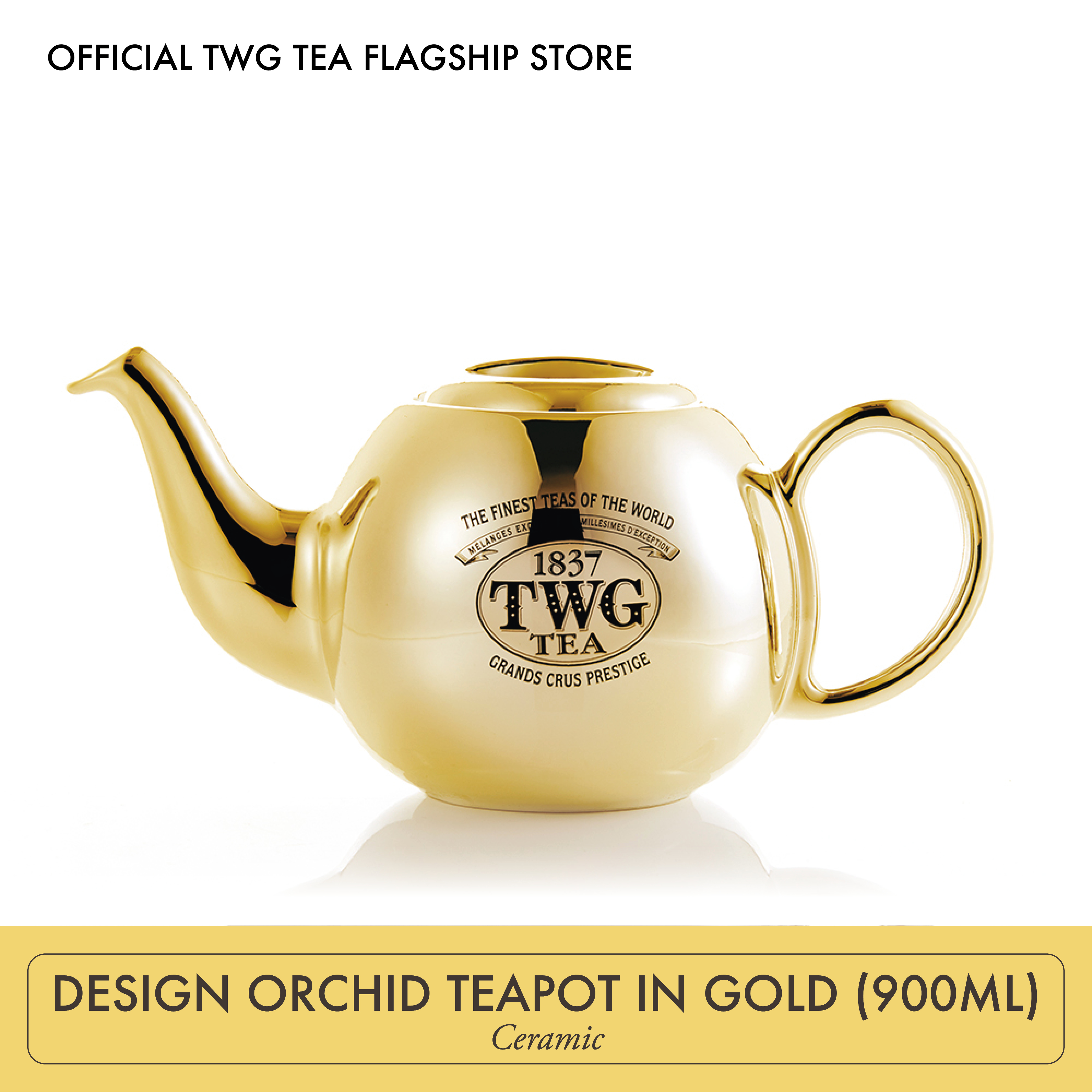 TWG Tea | Design Orchid Teapot in Ceramic in Gold | Lazada Singapore