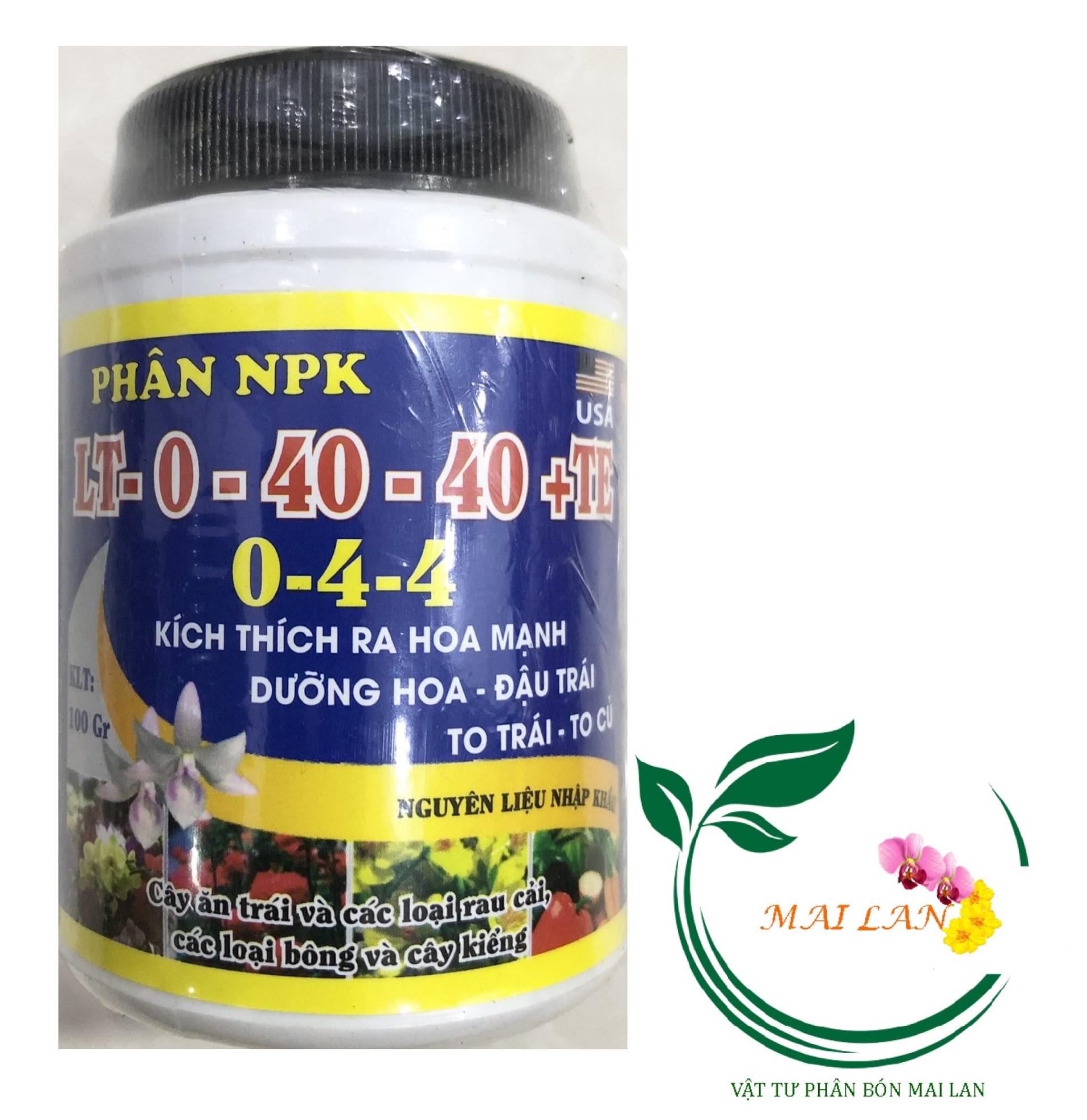Lt-0-40-40+te kích thích ra hoa mạnh, dưỡng hoa đậu trái, to trái to củ - #300a# 100g