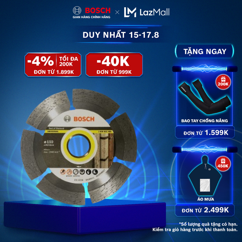 Đĩa cắt kim cương Bosch 110x20/16mm đa năng