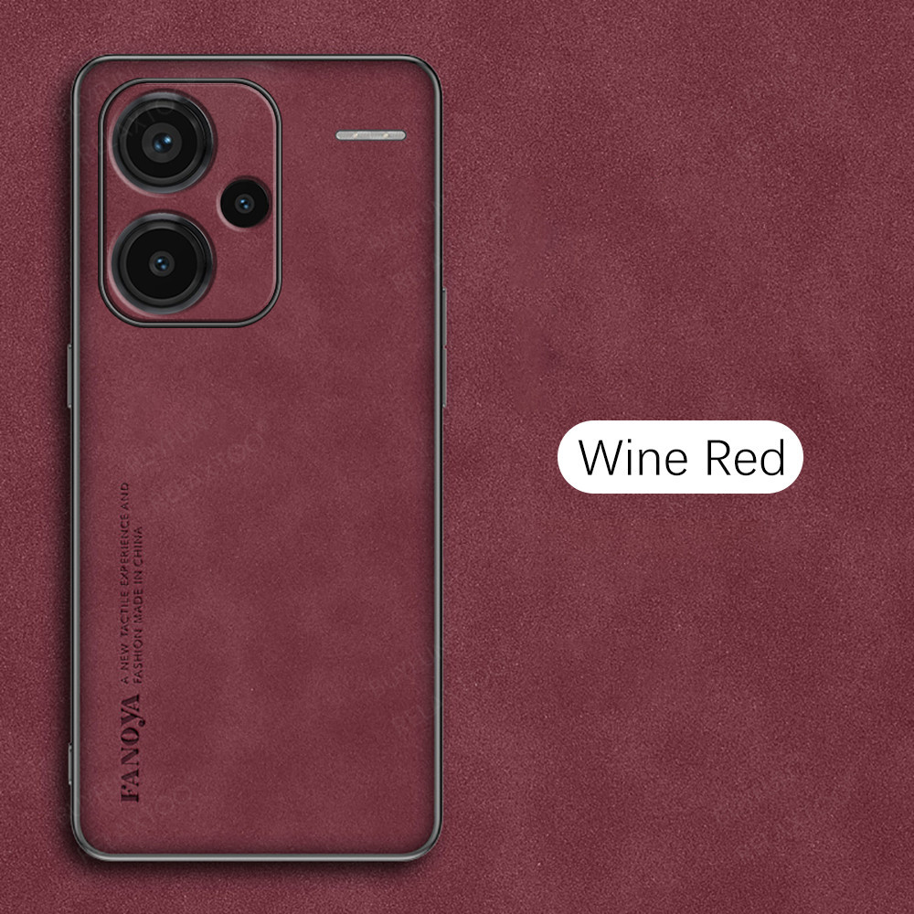 Redmi note 13 pro + 5g sheepskin leather phone case for redmi note13pro+ note13 note 13 pro 13pro + plus 13pro+ 13proplus 4g 5g 2024 lens protection casing shockproof back cover