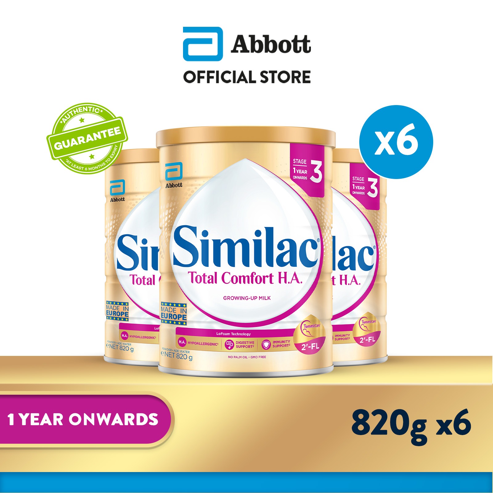 Bundle of 6] Similac Total Comfort Stage 3 Baby Milk Powder