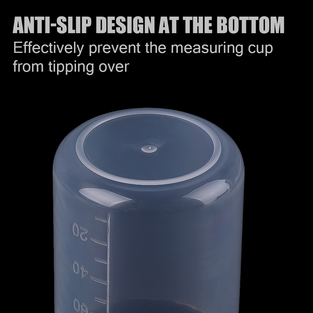 100ml Measuring Cup Baking Tools Transparent Plastic Capacity Container with Scale Thickened Measuring Cup for Laboratory Kitchen Tools