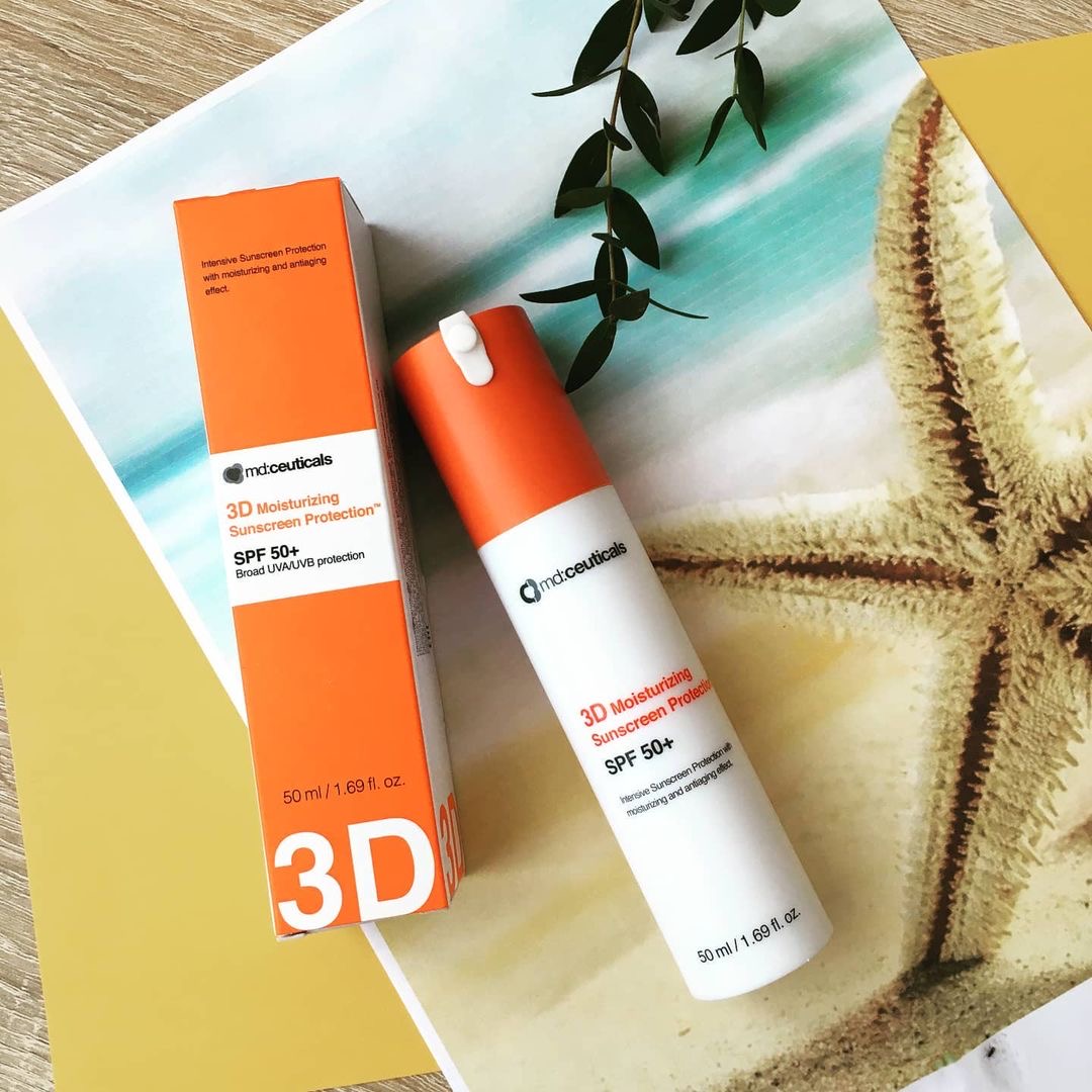 Md: ceuticals 3d moisturizing sunscreen protection spf50+ - kem chống nắng dưỡng ẩm và bảo vệ da sau laser 50ml
