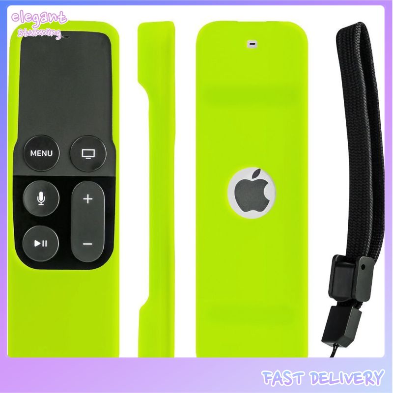 Elegantstunning Silicone Remote Controller Case Protective Cover Skin for Apple TV 4th Gen Siri Remote Control