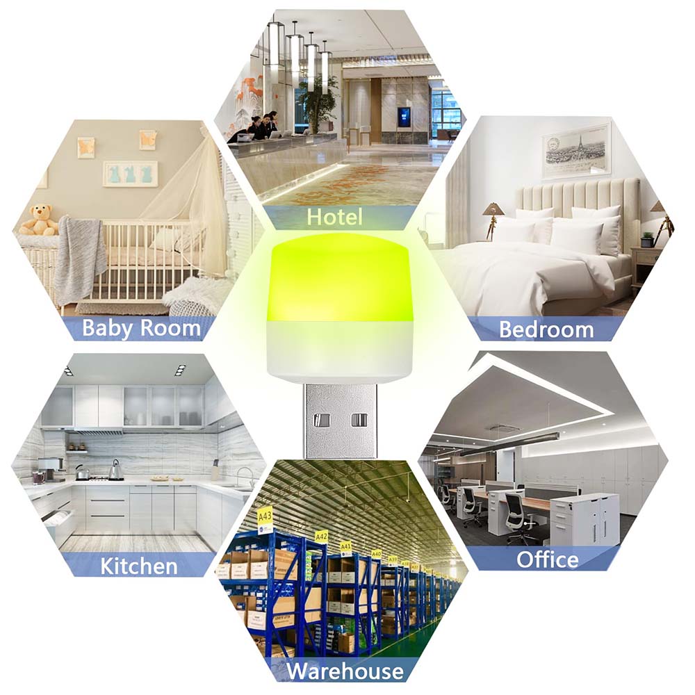 3/1pcs Mini diệt muỗi đèn ban đêm LED cầm tay không bức xạ diệt côn trùng ánh sáng Phích cắm USB Đèn diệt muỗi điện