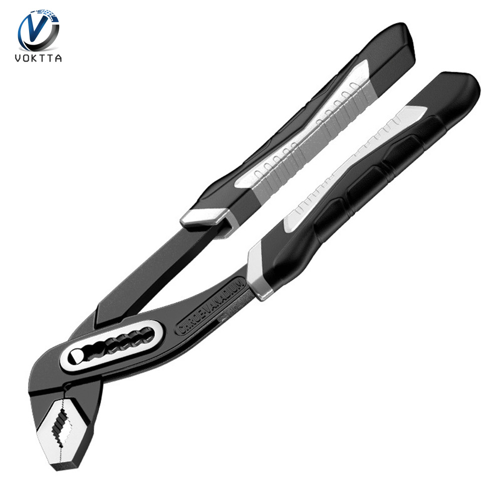 Voktta water pump pliers push button adjustable pliers 8 10 12 inch slip joint pliers jaw locking pliers tool set
