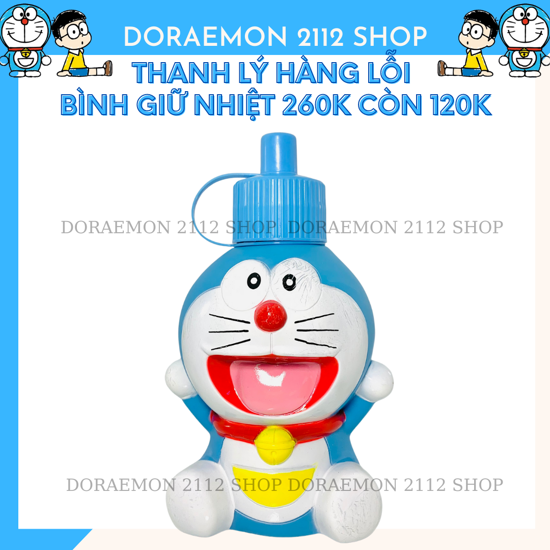 THANH LÝ Bình giữ nhiệt Doraemon 600ml LỖI XƯỚC SƠN