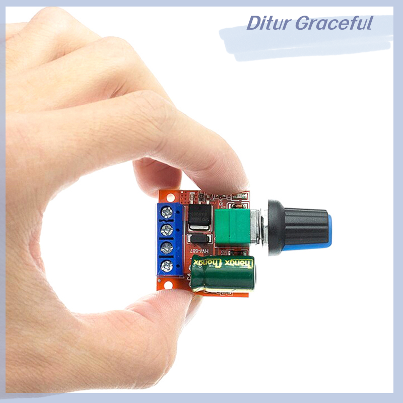 Ditur Mini 5A 90W PWM DC Motor Speed Controller Module DC-DC 5V-35V Adjustable Regulator Control Governor Switch LED Dimmer