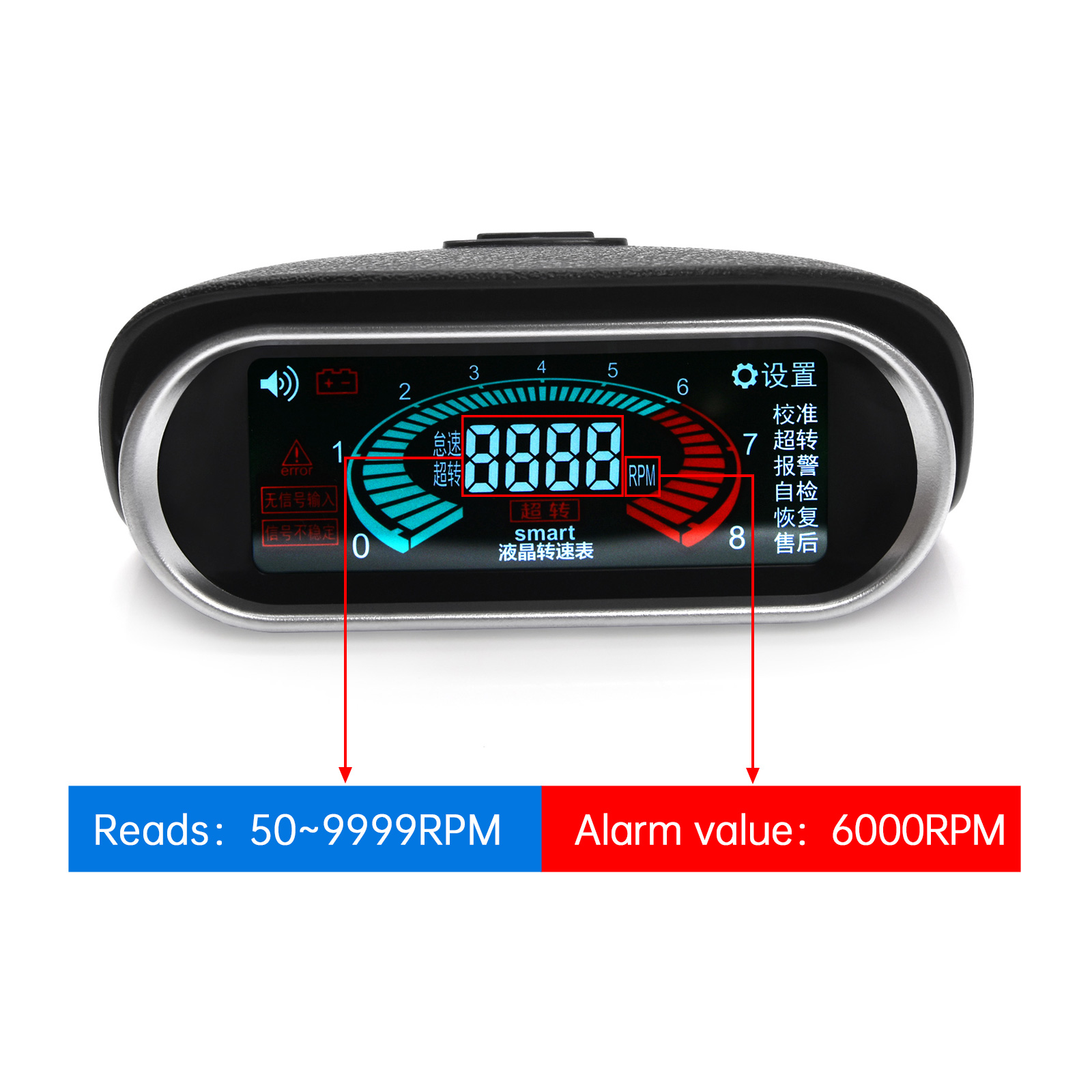 【High-quality】Hd Lcd Digital 12v 24v Excavator Car Truck Tachometer For ...