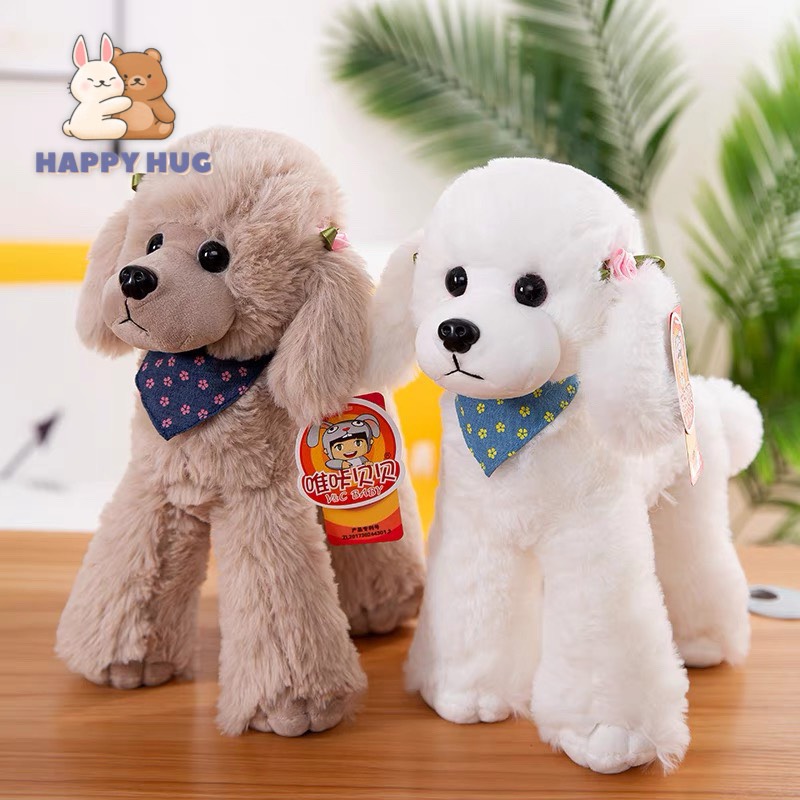 Gấu bông chó poodle cao cấp siêu mềm mịn cho bé - happy hug