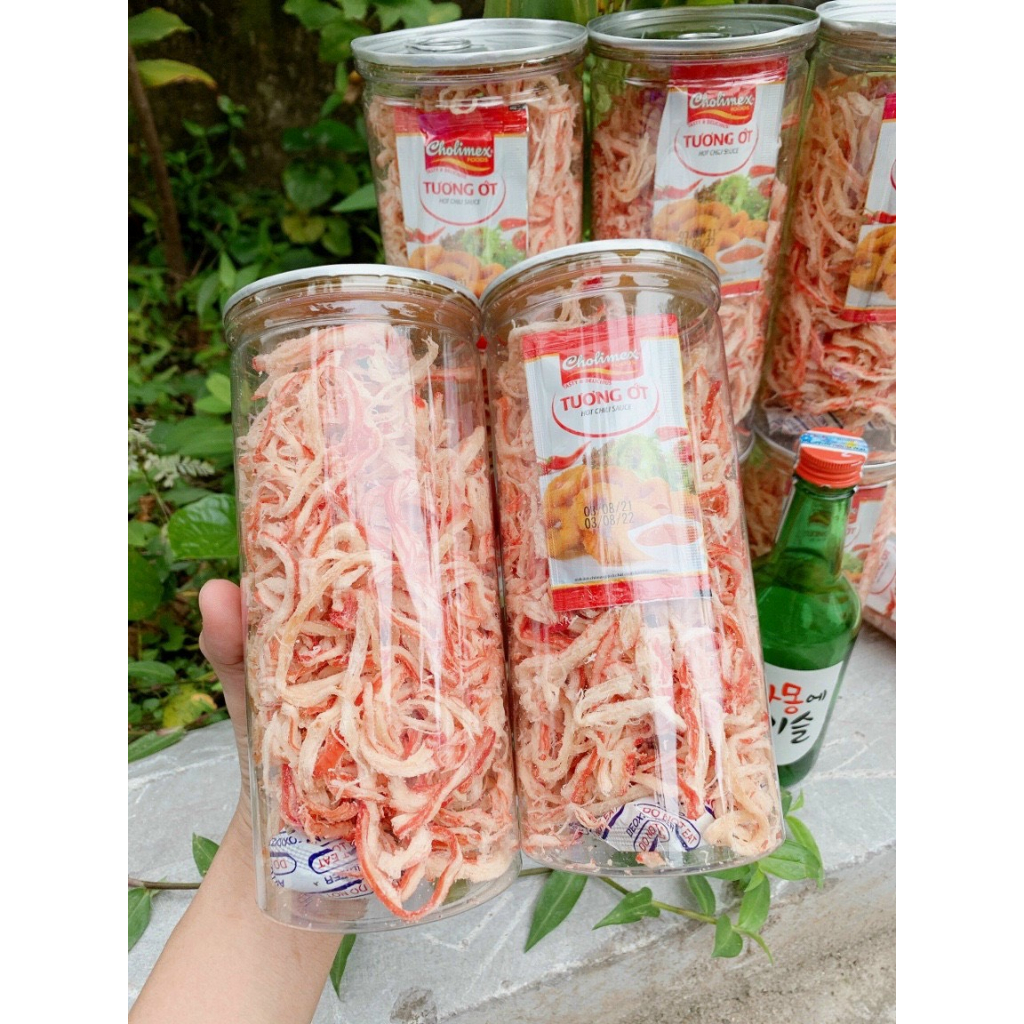 [COMBO 2 HŨ] MỰC XÉ HẤP NƯỚC CỐT DỪA + MỰC CÁN TẨM GIA VỊ ( Mỗi hũ 250gram)