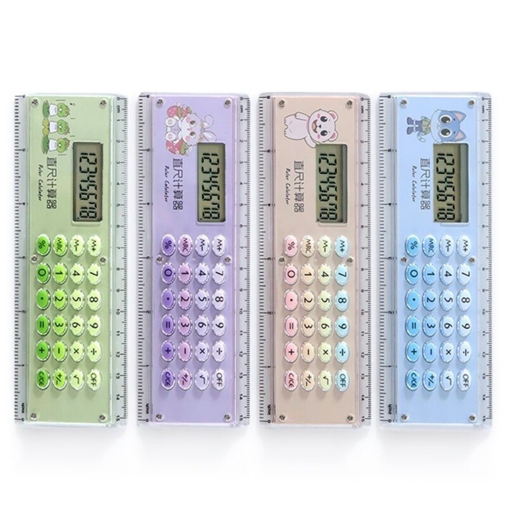 New%208%20Digit%20Straight%20Ruler%20With%20Calculator%2015cm%20Mini%20Students%20Measuring%20Ruler%20Kawaii%20Cartoon%20Stationery%20Drawing%20Tool%20Office%20-%20Image%205